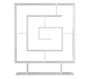 Hanah Home Estantería Escandinava Blanca 124.8x149.4x22 cm
